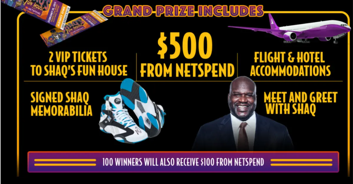 Shaqs Fun House The Netspend Big Game Giveaway