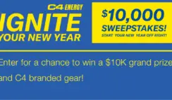 C4 Energy Ignite Your New Year Sweepstakes