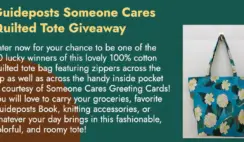 Guideposts Someone Cares Quilted Tote Giveaway