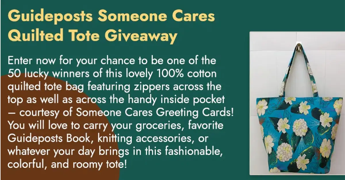 Guideposts Someone Cares Quilted Tote Giveaway