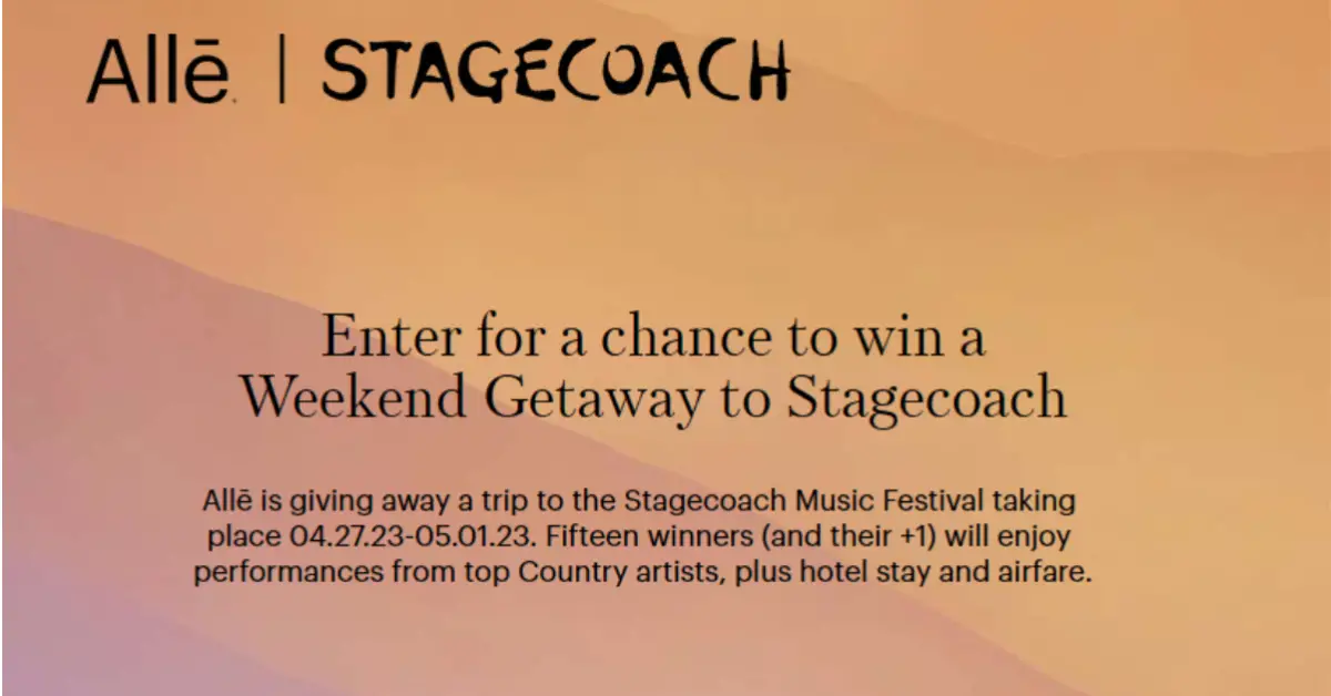 The Stagecoach Weekend Giveaway from Allē