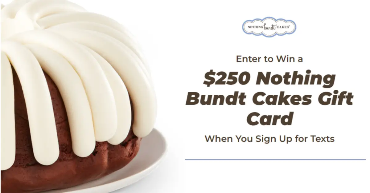 Nothing Bundt Cakes Gift Card Sweepstakes