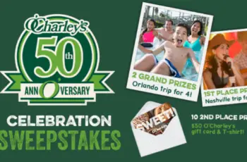 OCharleys 50th AnnOversary Celebration Sweepstakes